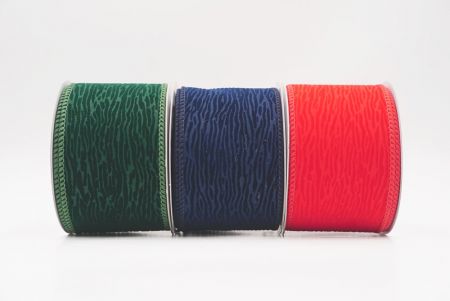 Velvet Woodgrain Textured Wired Ribbon - Velvet Woodgrain Textured Wired Ribbon